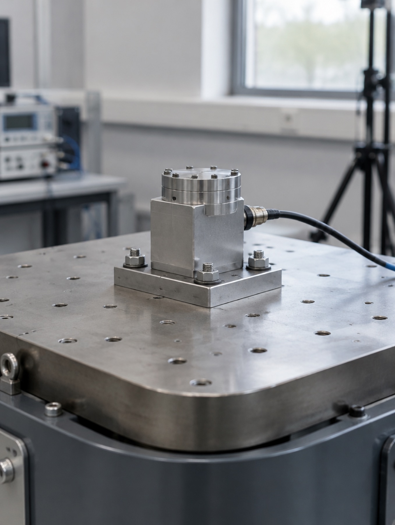 Illustrative vibration-test setup. Not Horizon’s laboratory.
